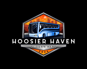 Transportation Bus Travel Tour logo design