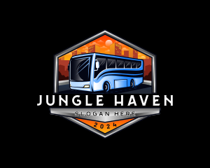 Transportation Bus Travel Tour logo design