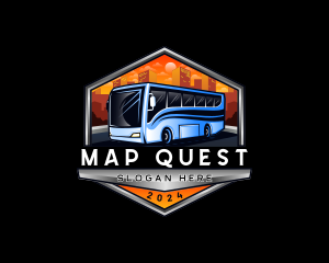 Transportation Bus Travel Tour logo design