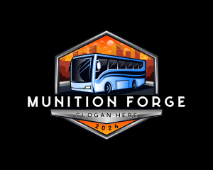 Transportation Bus Travel Tour logo design