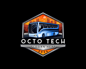 Transportation Bus Travel Tour logo design