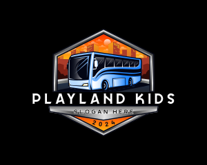 Transportation Bus Travel Tour logo design