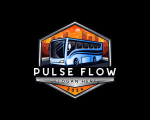 Transportation Bus Travel Tour logo design