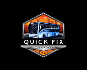 Transportation Bus Travel Tour logo design