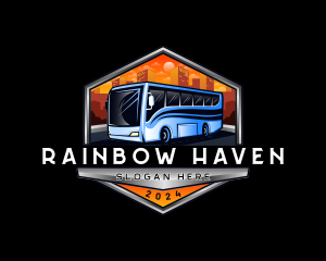 Transportation Bus Travel Tour logo design