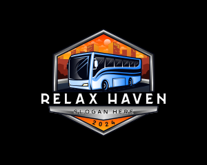 Transportation Bus Travel Tour logo design