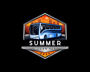 Transportation Bus Travel Tour logo design