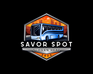 Transportation Bus Travel Tour logo design