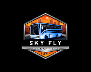 Transportation Bus Travel Tour logo design