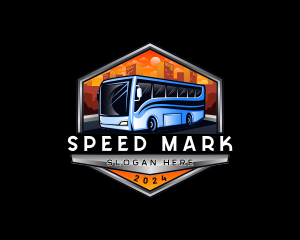 Transportation Bus Travel Tour logo design