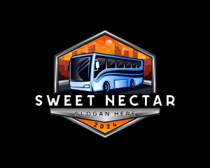 Transportation Bus Travel Tour logo design