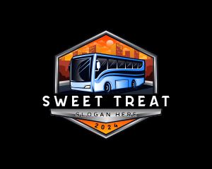 Transportation Bus Travel Tour logo design