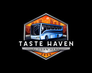 Transportation Bus Travel Tour logo design