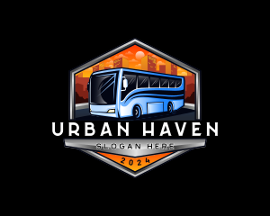 Transportation Bus Travel Tour logo design