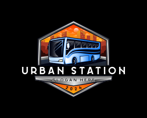 Transportation Bus Travel Tour logo design