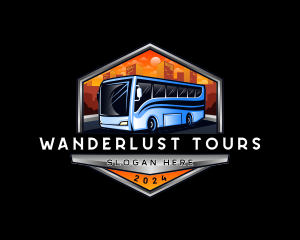 Transportation Bus Travel Tour logo design