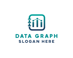 Notebook Bar Chart logo design