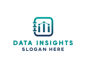 Notebook Bar Chart logo design