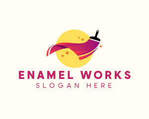 Enamel - Paint Brush Renovation logo design