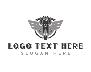 Wings - Motorcycle Biker Rider logo design