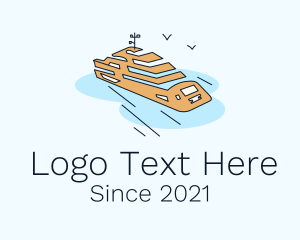 Sailing Boat - Sea Ferry Cruise logo design