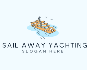 Ferry Cruise Trip logo design