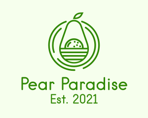 Pear - Organic Avocado Fruit logo design