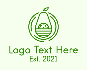 Guacamole - Organic Avocado Fruit logo design