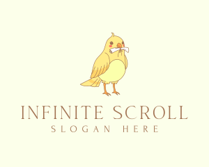 Scroll - Bird Paper Scroll logo design