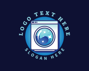 Sanitize - Laundry Washing Machine logo design