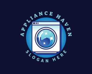 Laundry Washing Machine logo design