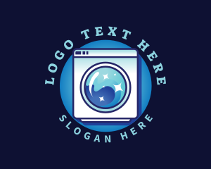 Wash - Laundry Washing Machine logo design