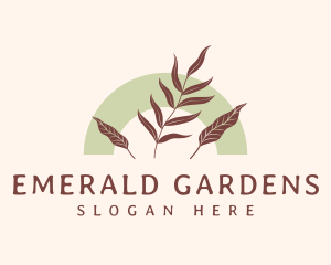 Organic Garden Leaf logo design