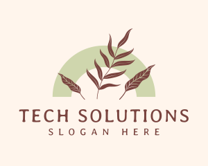 Flower Arrangement - Organic Garden Leaf logo design