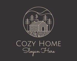 Rural House Cabin Realty logo design