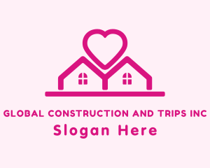 Home Renovation - Heart Neighborhood Houses logo design