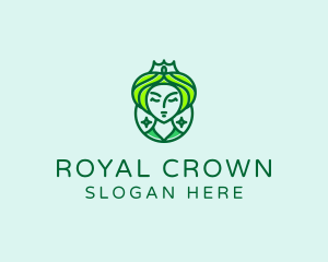 Coronation - Green Lady Queen logo design