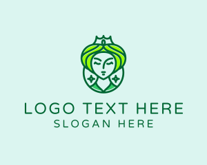 Green - Green Lady Queen logo design