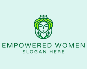 Green Lady Queen logo design