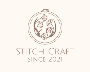 Embroidery - Nature Flower Embroidery logo design