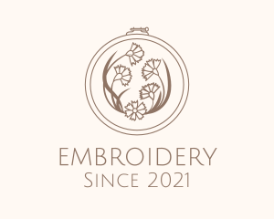 Nature Flower Embroidery  logo design