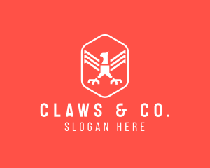 Eagle Claw Hexagon logo design