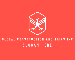 Soldier - Eagle Claw Hexagon logo design