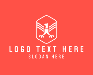 Soldier - Eagle Claw Hexagon logo design