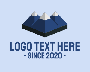 Volcano - Blue Mountain Trekking logo design