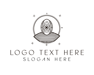 Coffee Bean - Abstract Geometric Circle Eye logo design