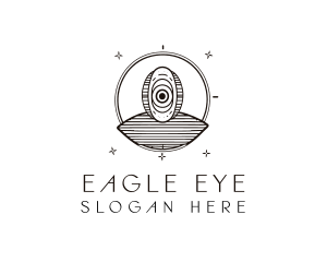 Abstract Geometric Circle Eye logo design