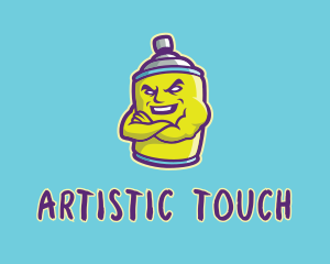 Tough Spray Paint Can logo design