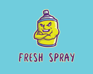 Tough Spray Paint Can logo design