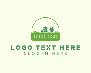 Lawn Mower Gardener Logo